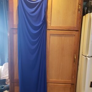 Chaps Evening Dress in Deep Blue
